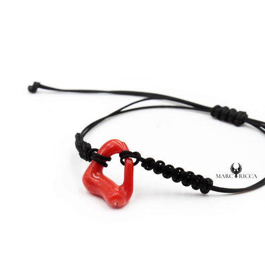 Bracelet Cordon Anneau de Corail