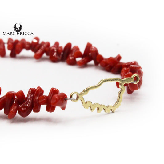 Bracelet Argent Corail Cupolinu Rouge et Corse