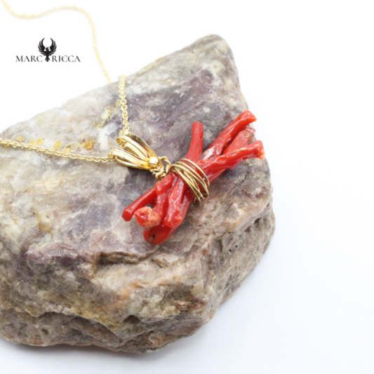 Pendentif Argent Fagot de corail