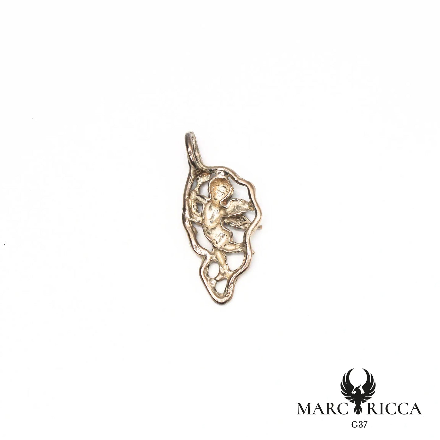 Pendentif corse avec un ange en argent