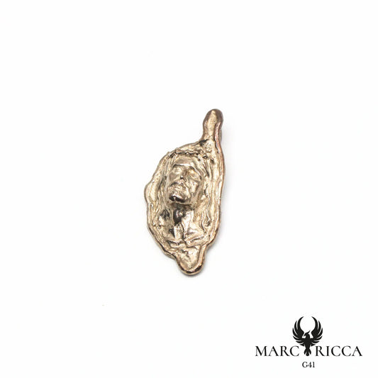 Pendentif corse avec tête du Christ en argent