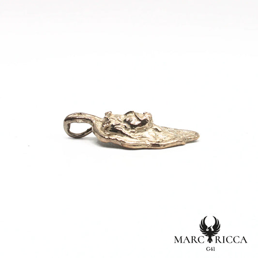 Pendentif corse avec tête du Christ en argent