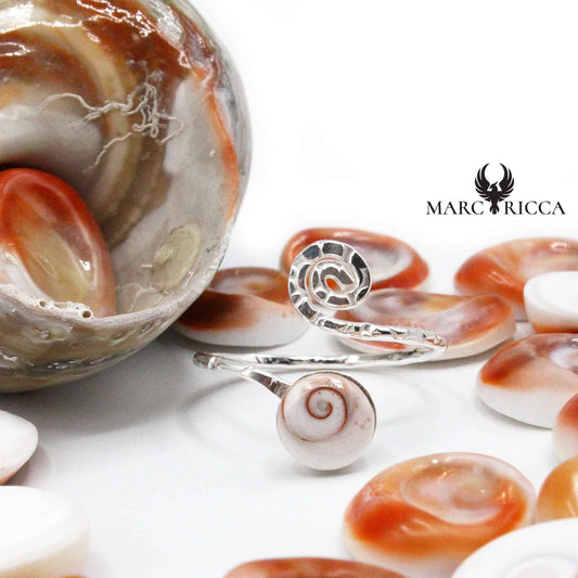 Bague Argent Œil Sainte Lucie Spirale
