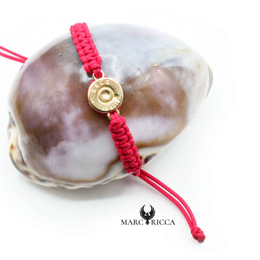 Bracelet Argent Cordon Macramé Douille