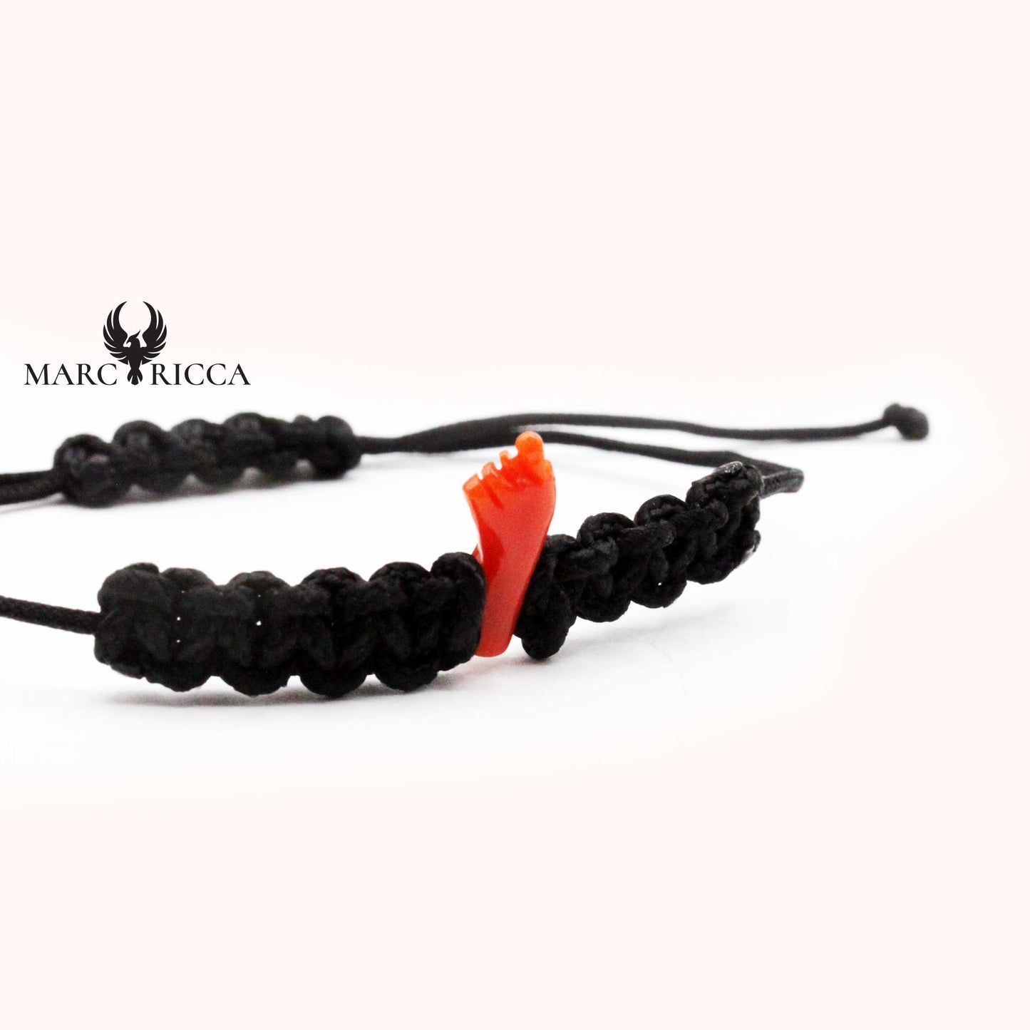 Bracelet Cordon & main Corail Rouge