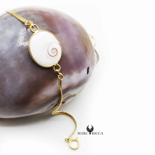 Bracelet Vermeil œil de St-Lucie Ovale