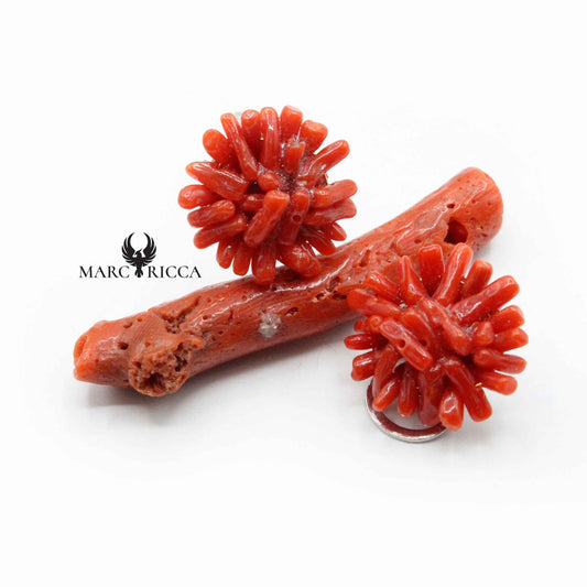 Boucles Argent Clip Corail Cupolino
