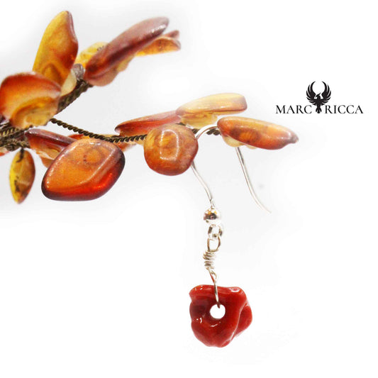 Boucles Argent Corail Anneau
