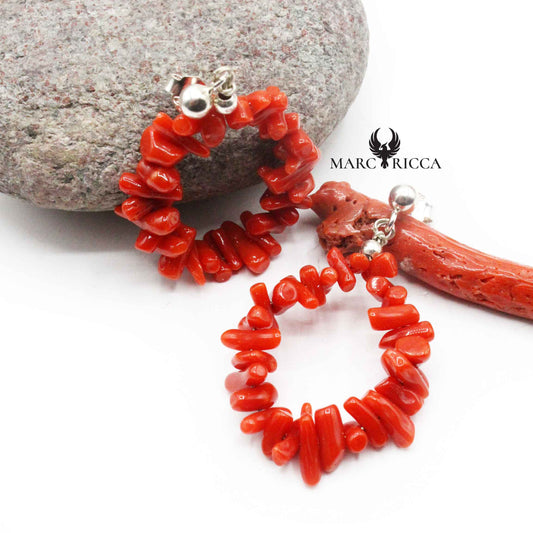 Boucles Argent Corail Anneau Cuppolino