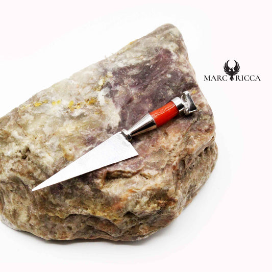 Pendentif Argent Stylet en Corail