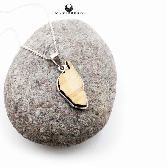 Pendentif Argent Corse Corne ou Olivier