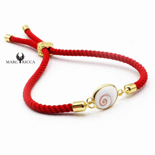 Bracelet Argent œil de St-Lucie Rouge Vermeil