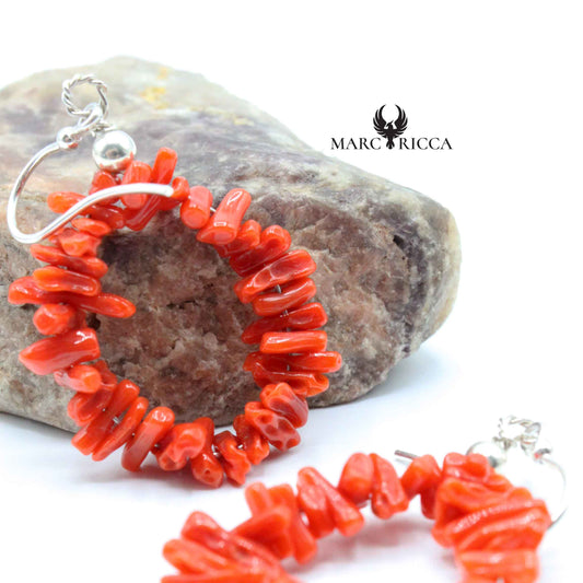 Boucles Argent Corail Anneau Cuppolino