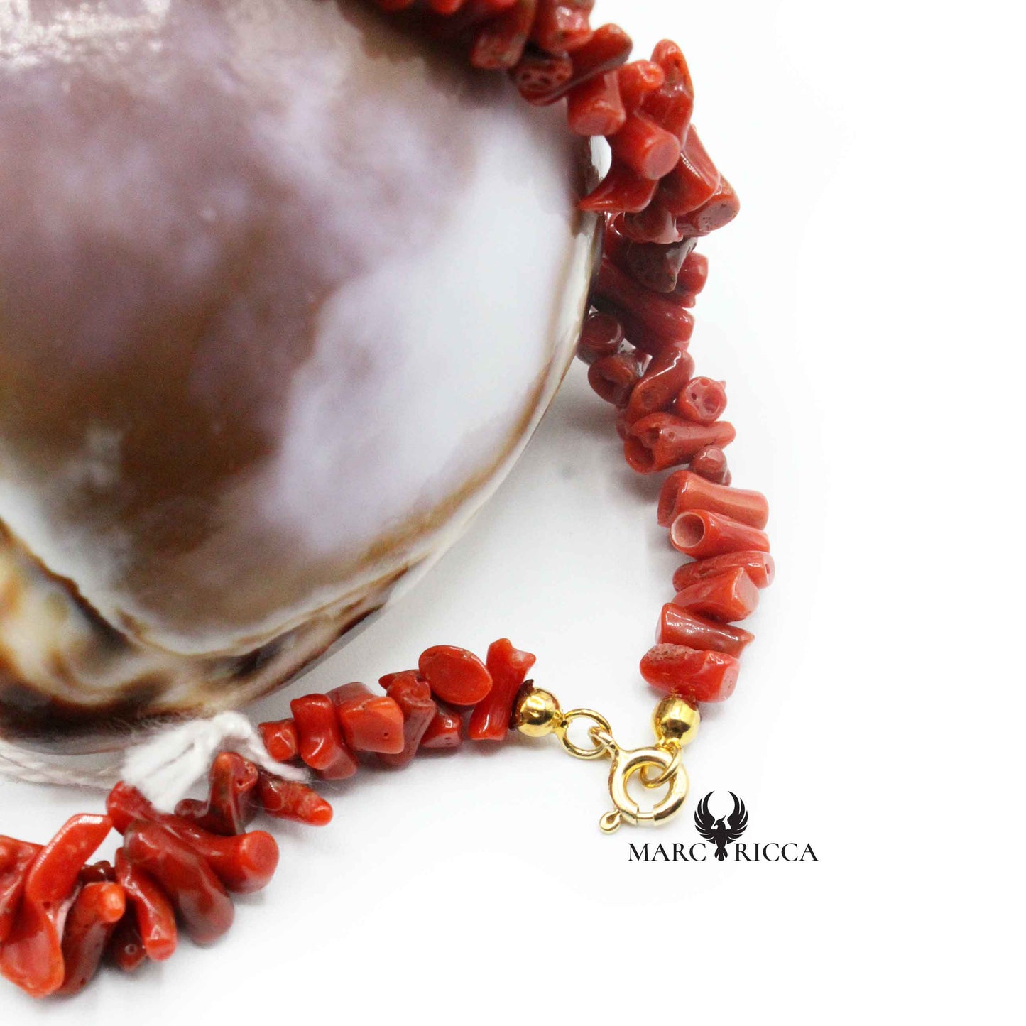 Collier Vermeil Cupolino Corail Rouge