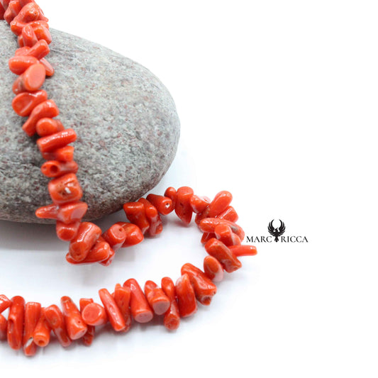 Collier Argent Cupolino Corail Rouge
