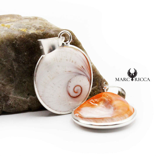 Pendentif Argent Œil de St-Lucie Naturel Ovale 1.9cm
