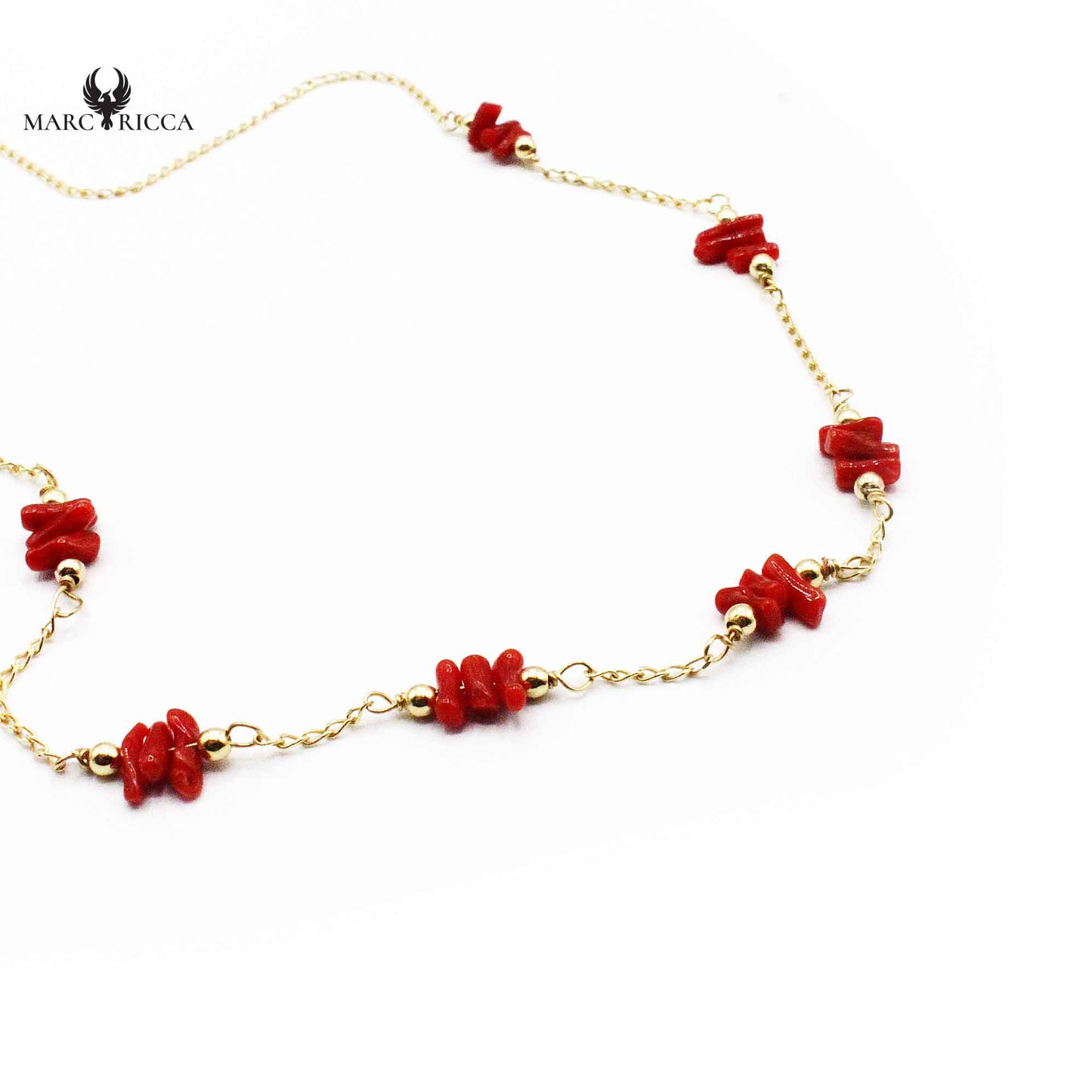 Collier Corail Rouge et vermeil