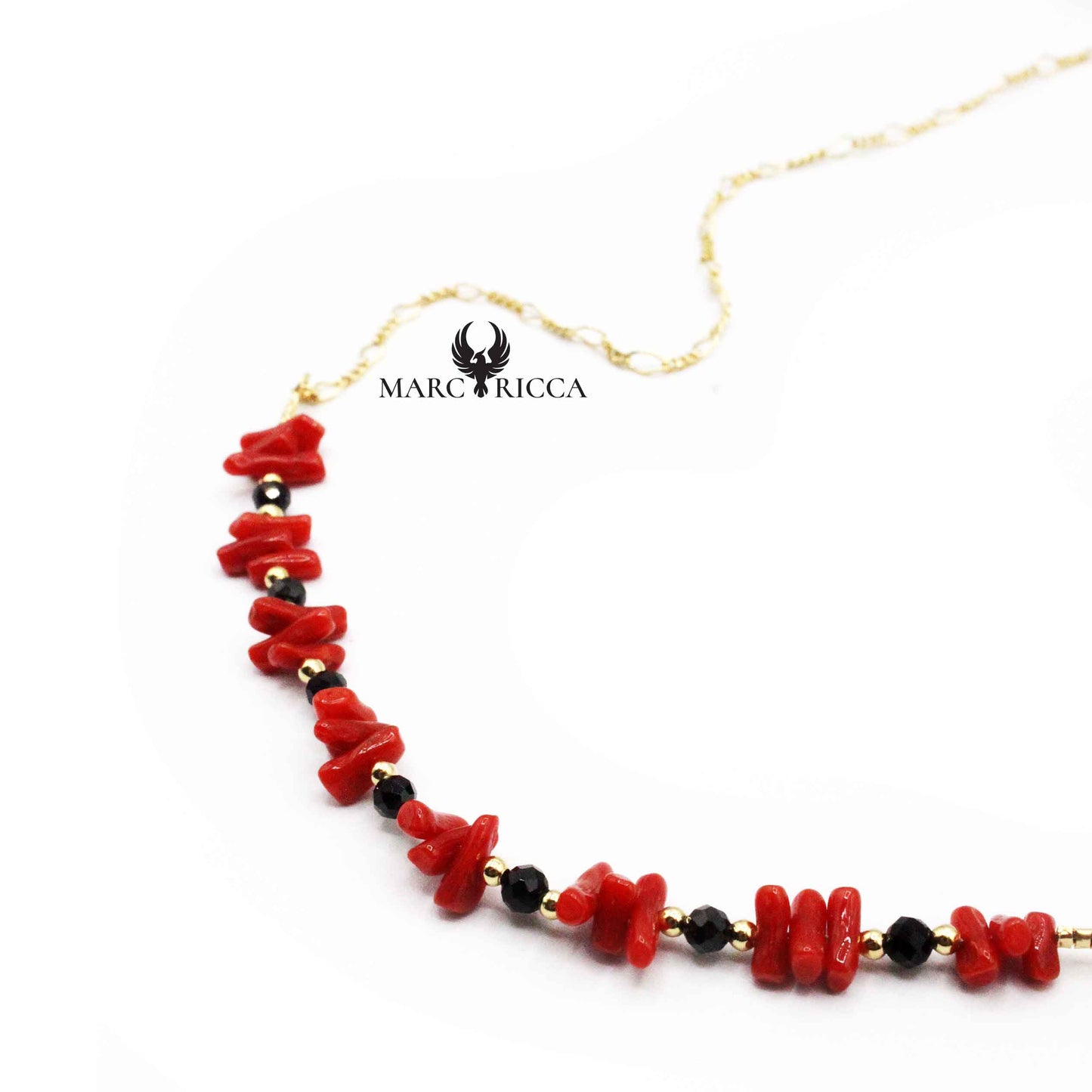 Collier Corail Rouge et vermeil