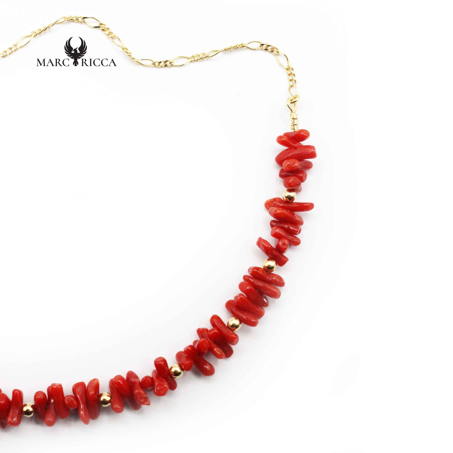 Collier Corail Rouge et vermeil