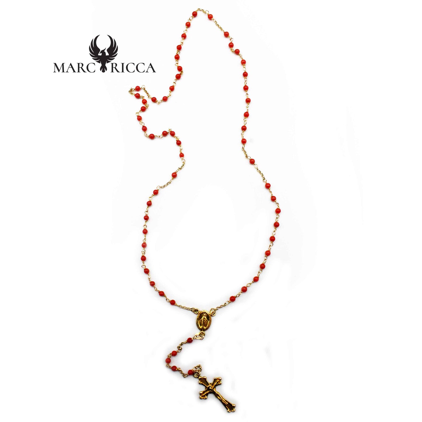 Chapelet Argent Corail Rouge