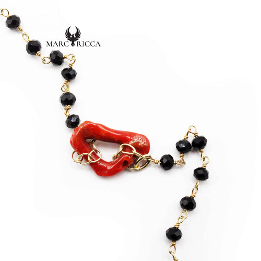 Bracelet Argent Anneau de Corail Rouge