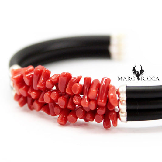 Bracelet Caoutchouc 3 Rangs de Corail