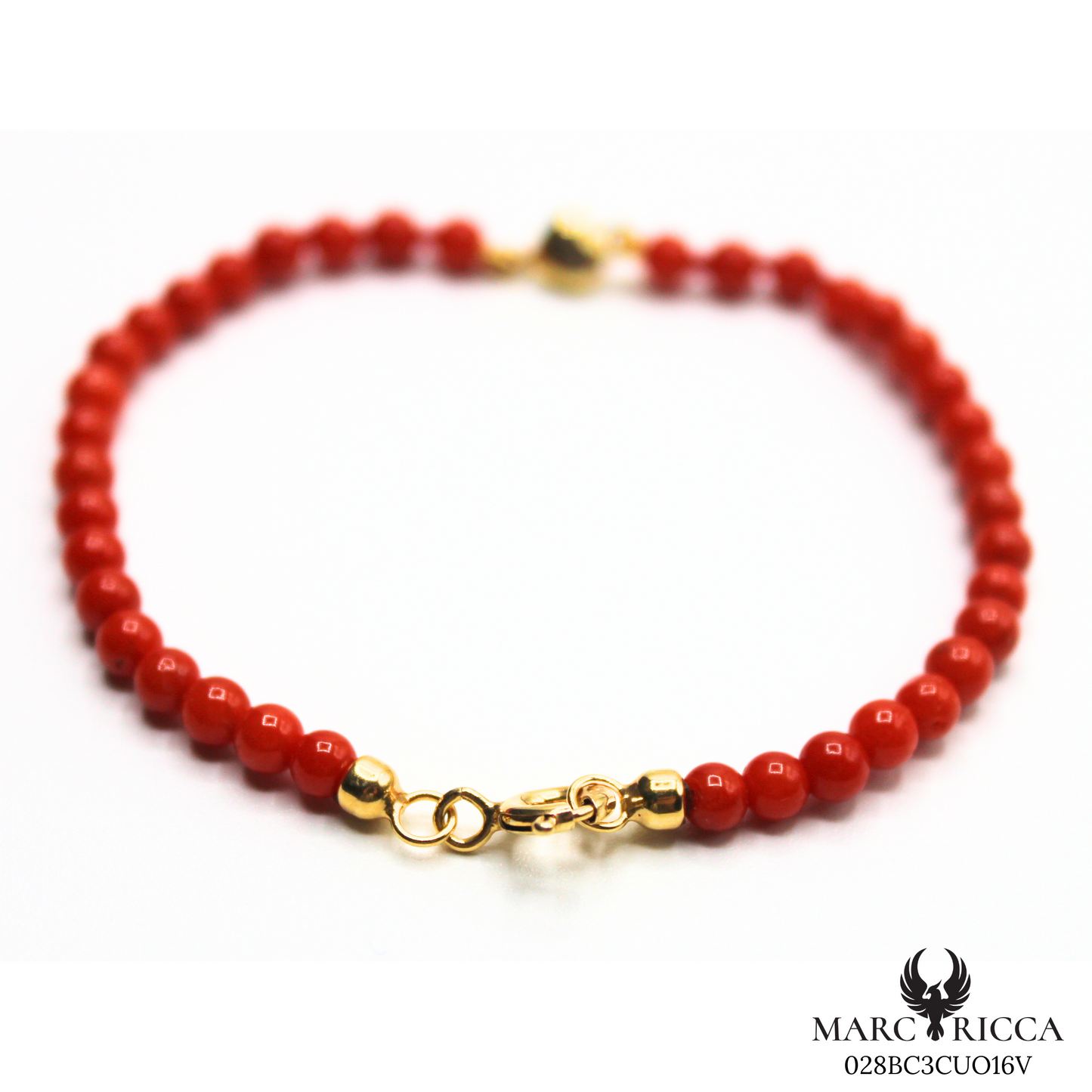 Bracelet Vermeil Corail Perle & Coeur