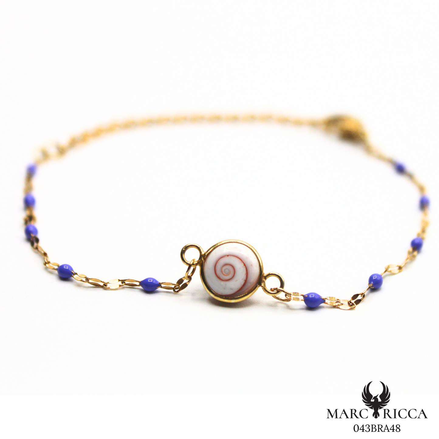 Bracelet Vermeil Œil Sainte Lucie & Perle Résine