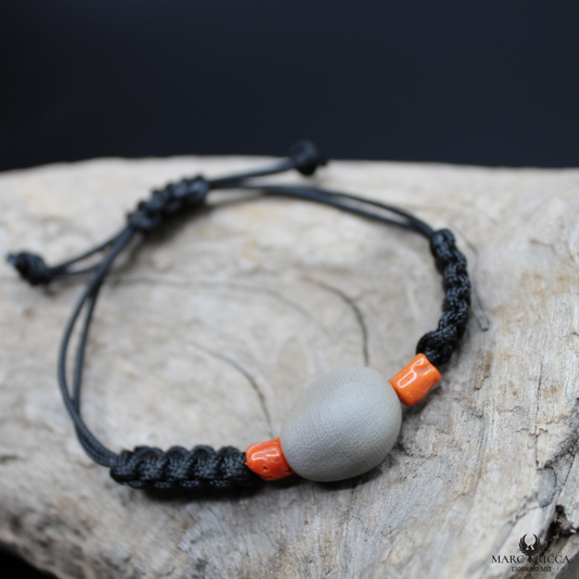 Bracelet Cordon Corail Graine Canique