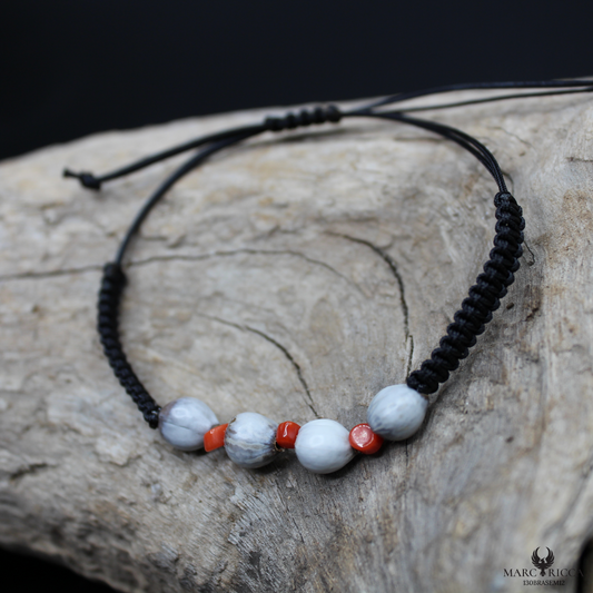 Bracelet Cordon Corail Larme à Job