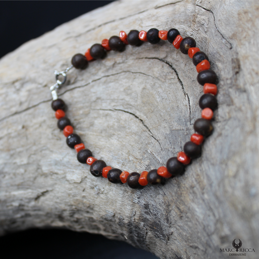 Bracelet Argent Corail Graine Savonette