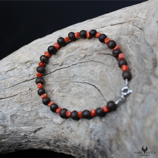 Bracelet Argent Corail Graine Savonette