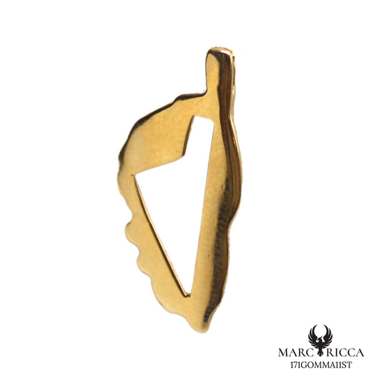 Pendentif Or Corse Creuse Contour Stylisée 18 ou 9 carats