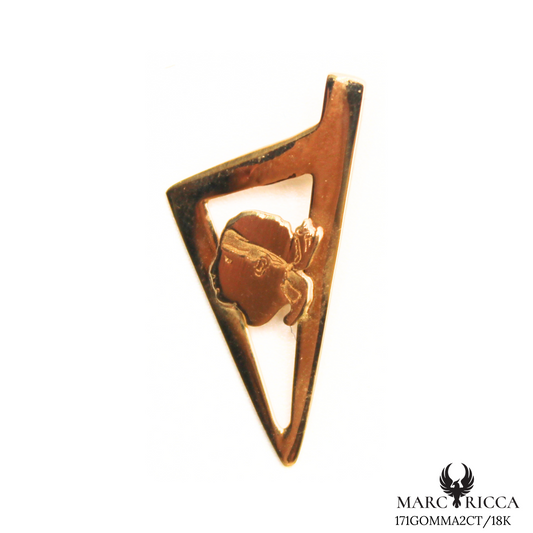 Pendentif Or Corse Stylisée & Tête de Maure 18 ou 9 carats