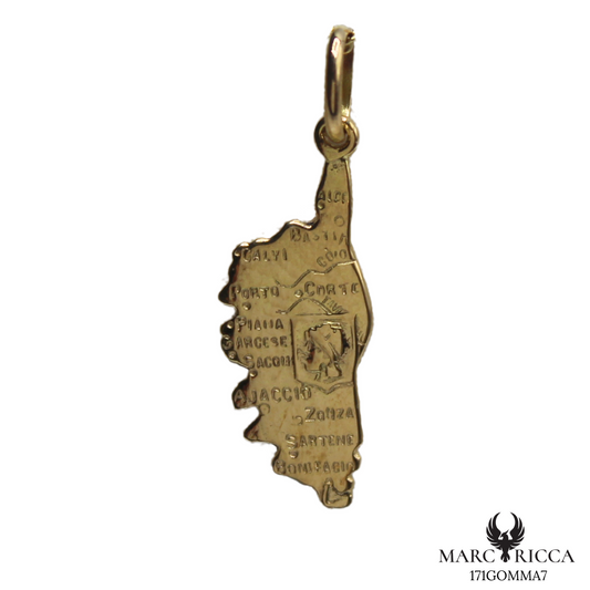 Pendentif Or Corse Blason Tête de Maure & Villes 18 ou 9 carats