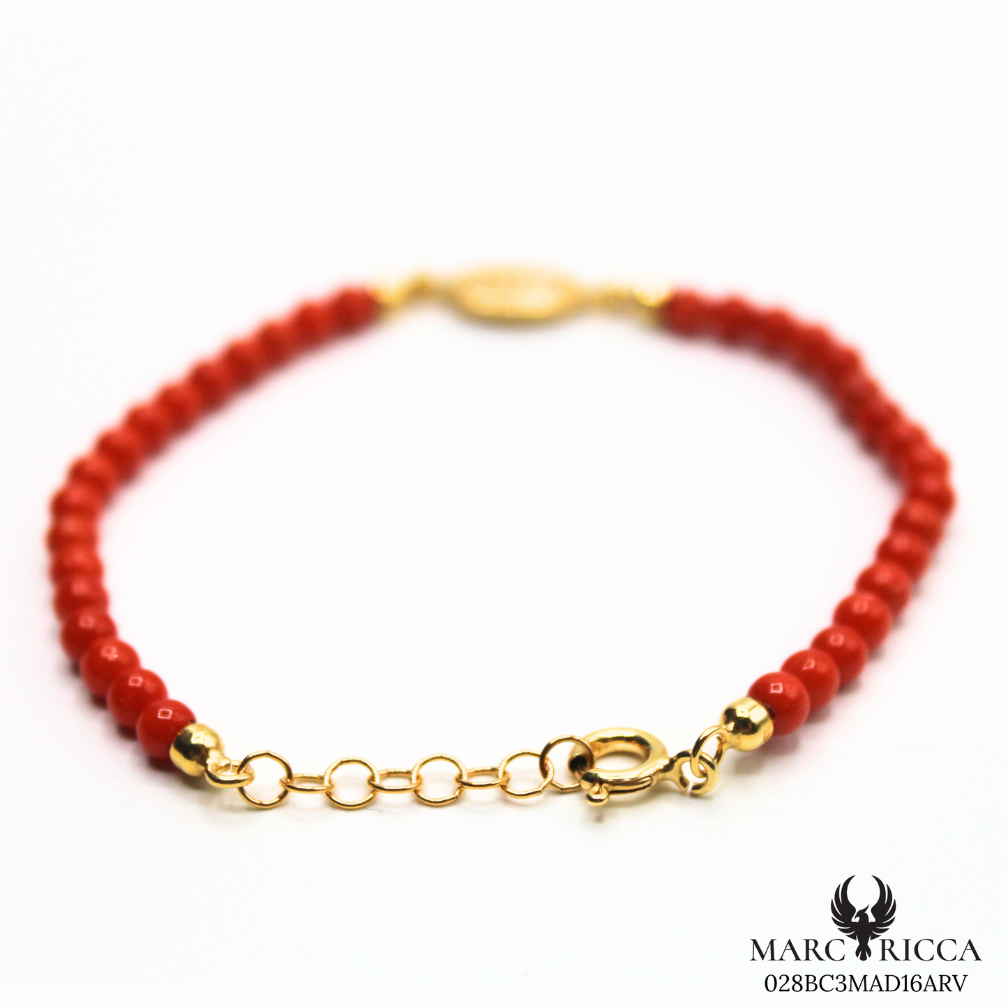 Bracelet Vermeil Corail Perle & Madone