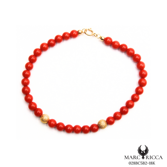 Bracelet Or Corail Perle & Perle Or