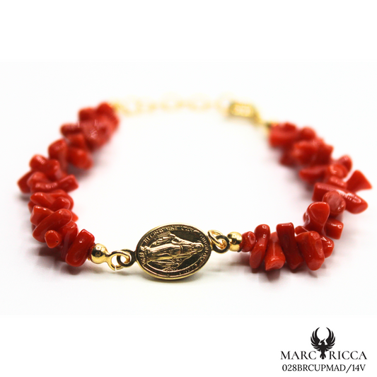 Bracelet Vermeil Corail Cupolino & Madone