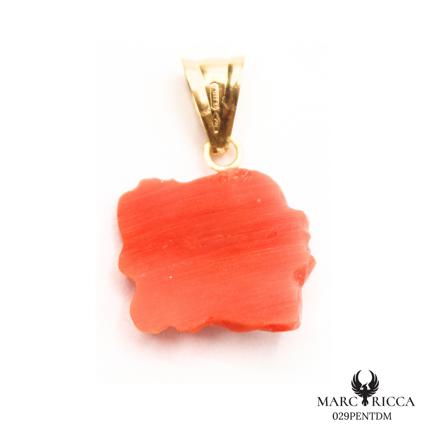 Pendentif Or Corail Tête de Maure Tigé Pièce Unique