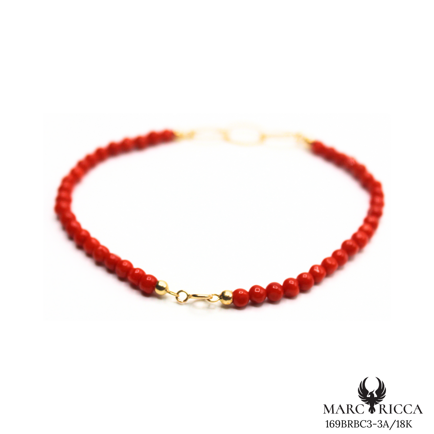 Bracelet Or Corail Cupolino & Triple Anneaux