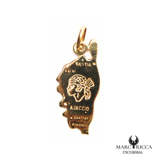 Pendentif Or Corse, Tête de Maure & Villes