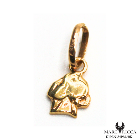 Pendentif Or Tête de Maure Petite & 3D 9 Carats
