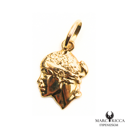 Pendentif Or Tête de Maure 3D