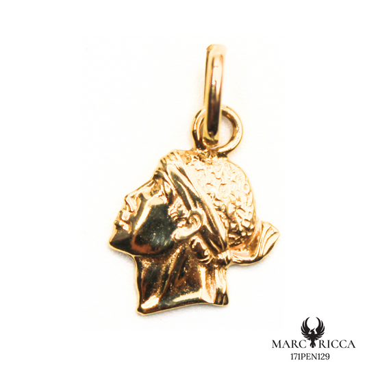 Pendentif Or Tête de Maure 3D