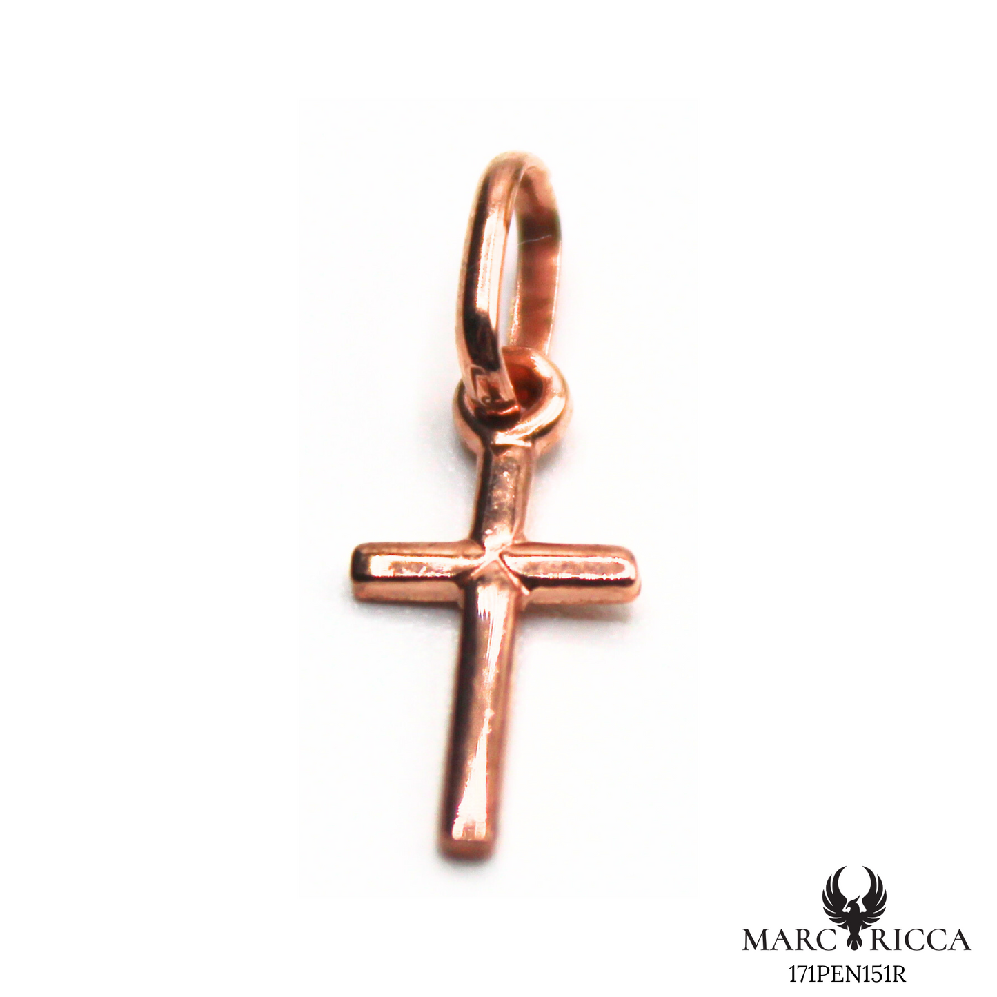 Pendentif Or & Or Rose Croix