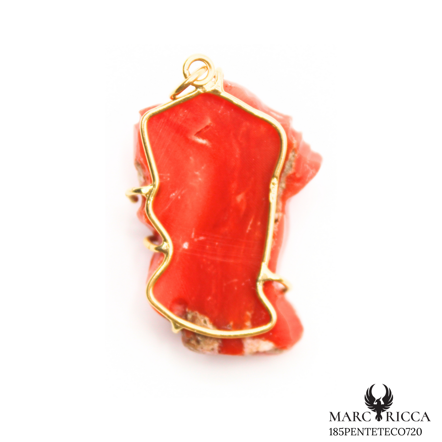 Pendentif Or Corail Tête de Maure Griffé Pièce Unique