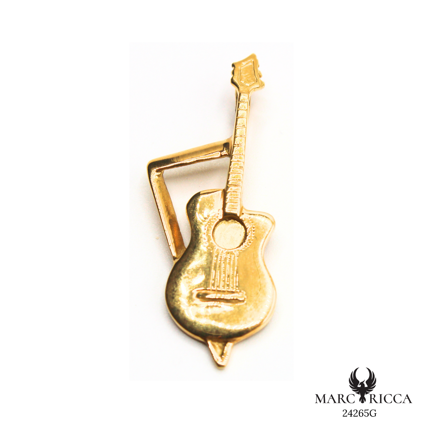 Pendentif Or Corse & Guitare Pièce Unique