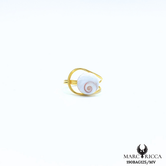 Bague réglable avec œil de Sainte Lucie et strass Bague réglable avec œil de Sainte Lucie et strass