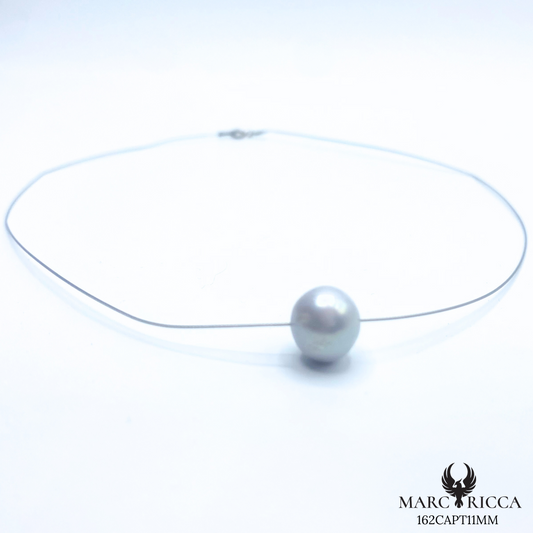 Collier en câble acier et perle